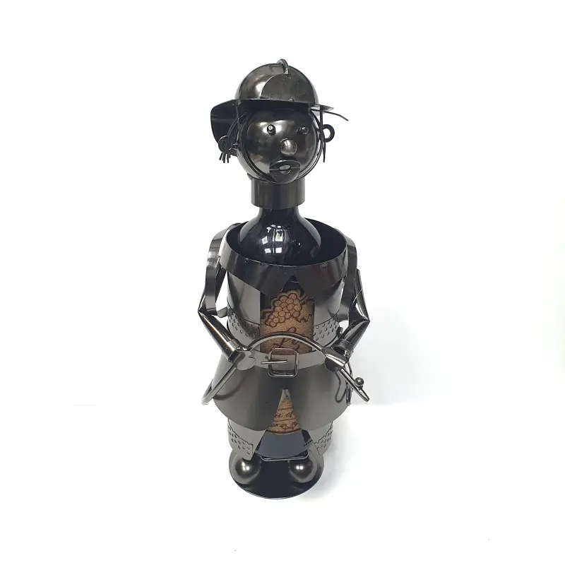 Pompier, suport din metal pentru sticla, 15x38 cm